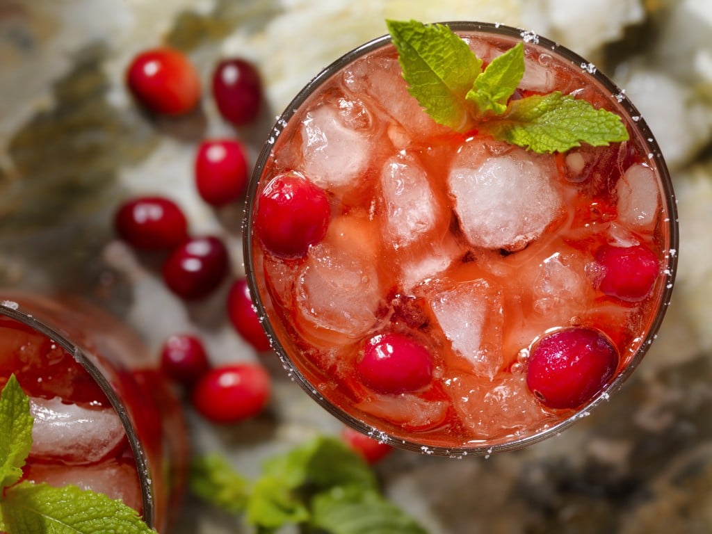 Cranberry And Mint Cocktail